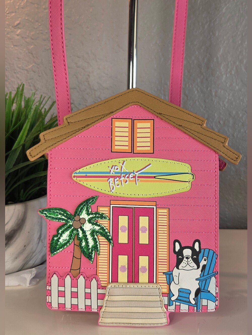 Betsey Johnson Pink Beach House Crossbody Bag